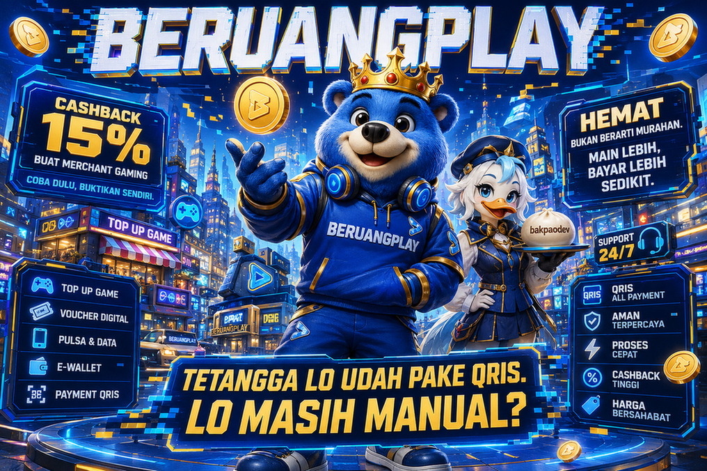 Promo cashback payment gateway slot QRIS BERUANGPLAY untuk merchant